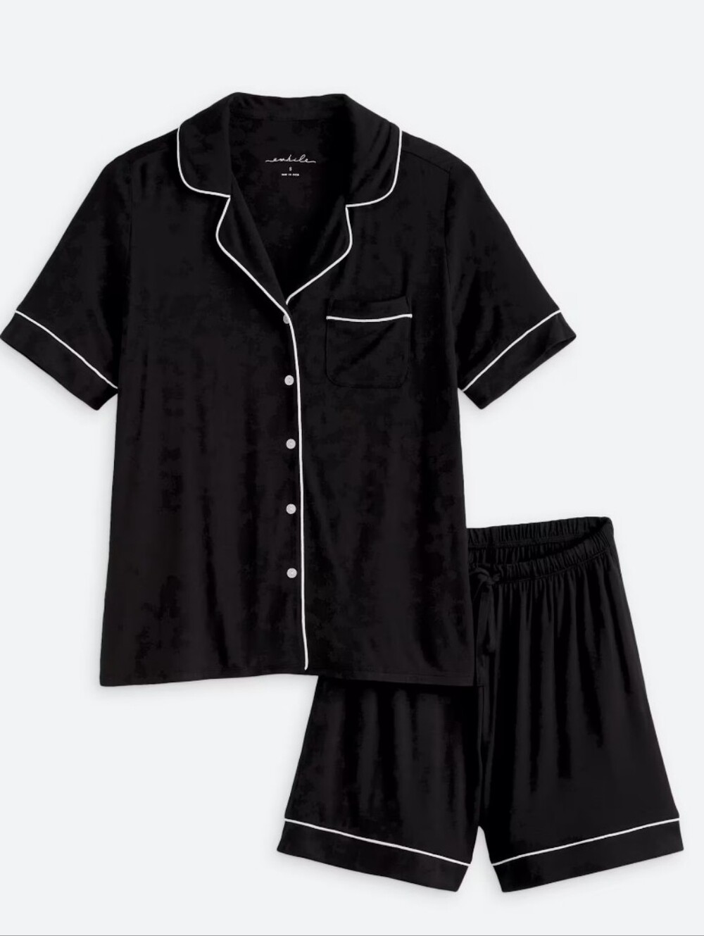 Awhile Dreamcool Button Up Top And Short Set - S